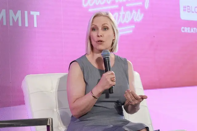 Kirsten Gillibrand speaks at the BlogHer18 Creators Summit in NYC Thursday, before her town hall in Brooklyn.